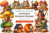 Autumn Houses Clipart Bundle