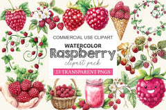 Raspberry Clipart Bundle 2 - CraftNest - Digital Crafting and Art