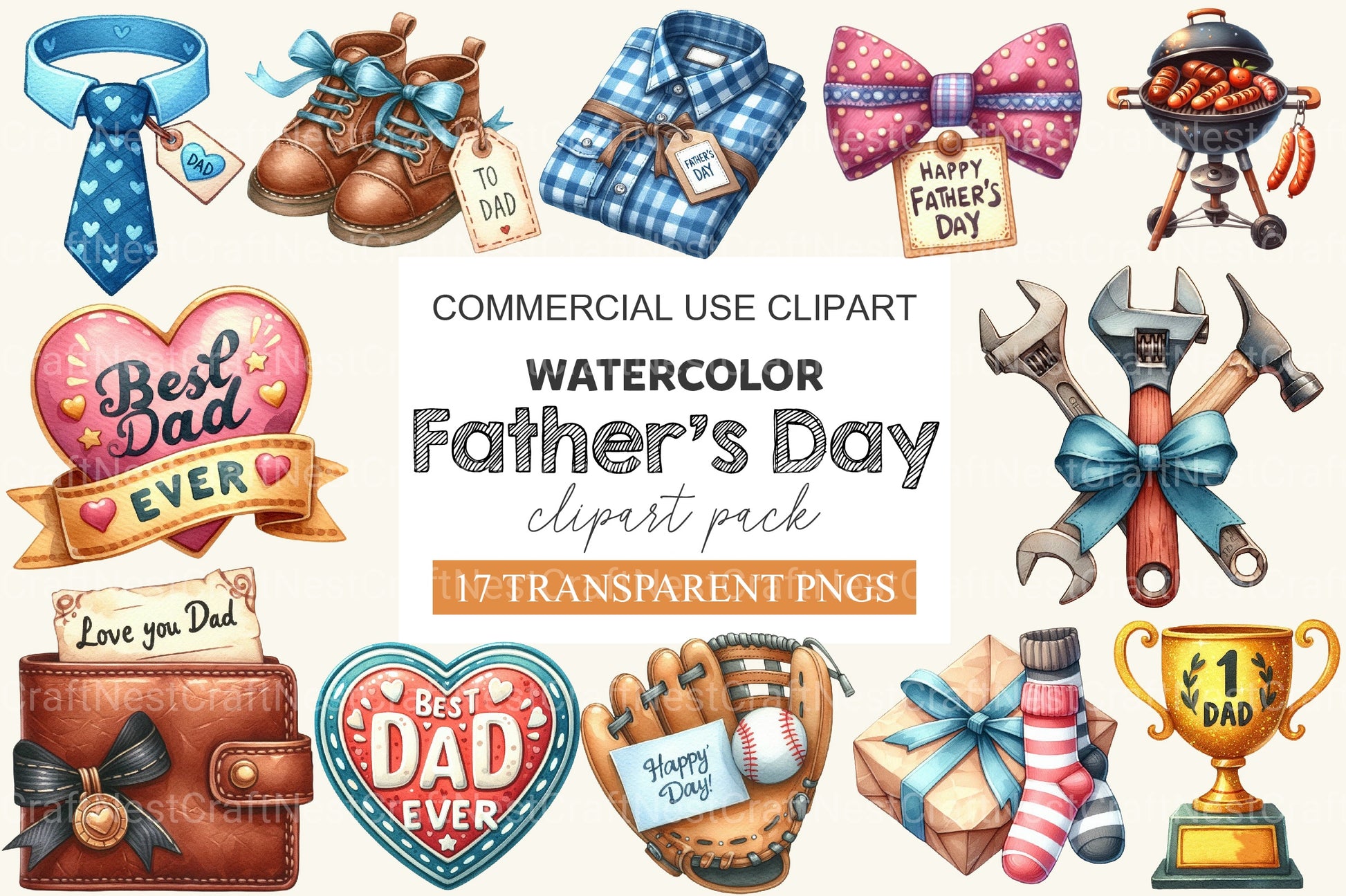 Father's Day Clipart Bundle 2 - CraftNest - Digital Crafting and Art