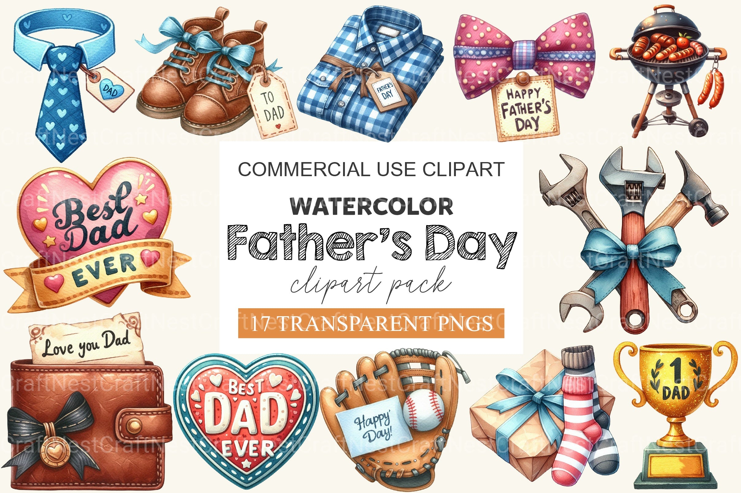 Father's Day Clipart Bundle 2 - CraftNest - Digital Crafting and Art
