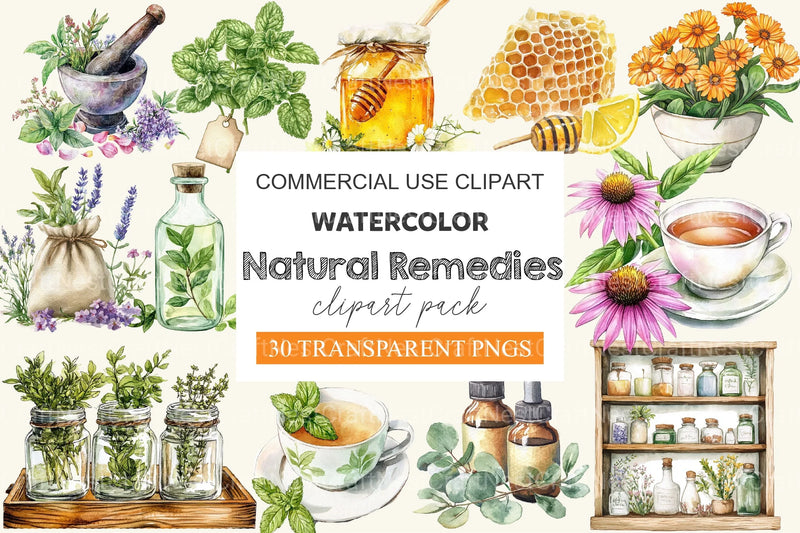 Natural Remedies Clipart Bundle 2 - CraftNest - Digital Crafting and Art