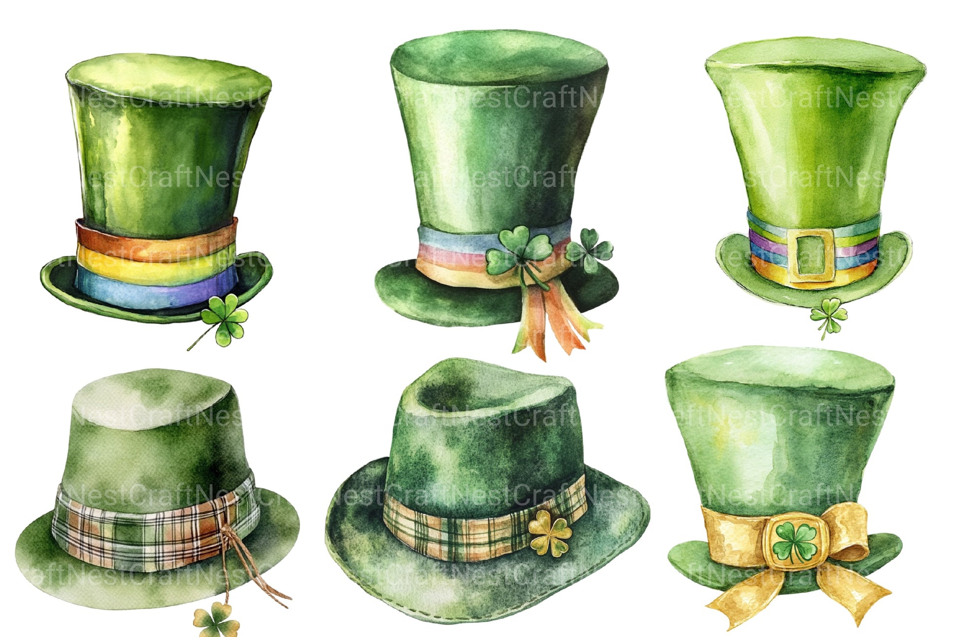 St Patrick's Day Hat Clipart Bundle 2 - CraftNest - Digital Crafting and Art