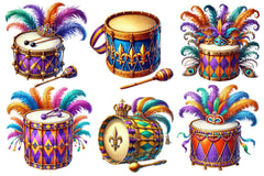 Mardi Gras Drum Clipart Bundle 2 - CraftNest - Digital Crafting and Art