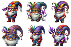 Mardi Gras Gnomes Clipart Bundle 2 - CraftNest - Digital Crafting and Art