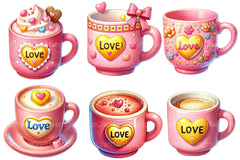 Valentine's Mug Clipart Bundle - CraftNest - Digital Crafting and Art