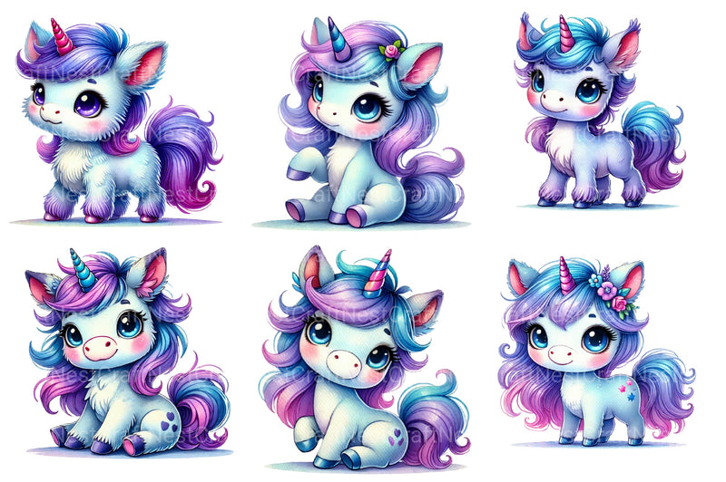 Unicorn Cute Unicorns Clipart Bundle 2 - CraftNest - Digital Crafting and Art