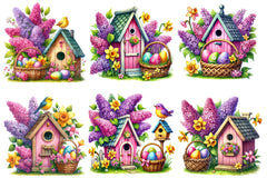 Easter Bird House Clipart Bundle 2 - CraftNest - Digital Crafting and Art
