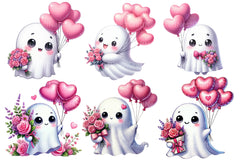 Valentine Ghost Clipart Bundle - CraftNest - Digital Crafting and Art