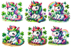 St Patrick's Day Cute Unicorn's Clipart Bundle - CraftNest - Digital Crafting and Art