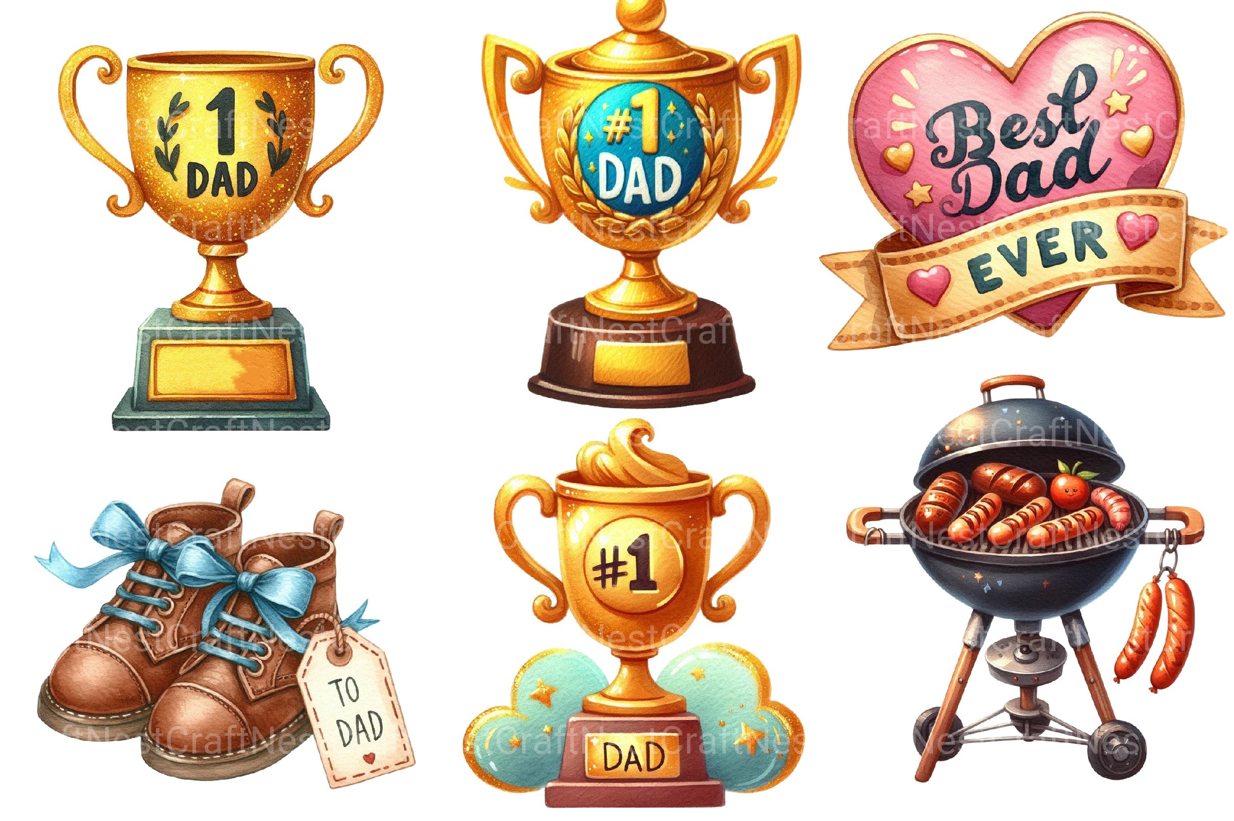 Father's Day Clipart Bundle 2 - CraftNest - Digital Crafting and Art