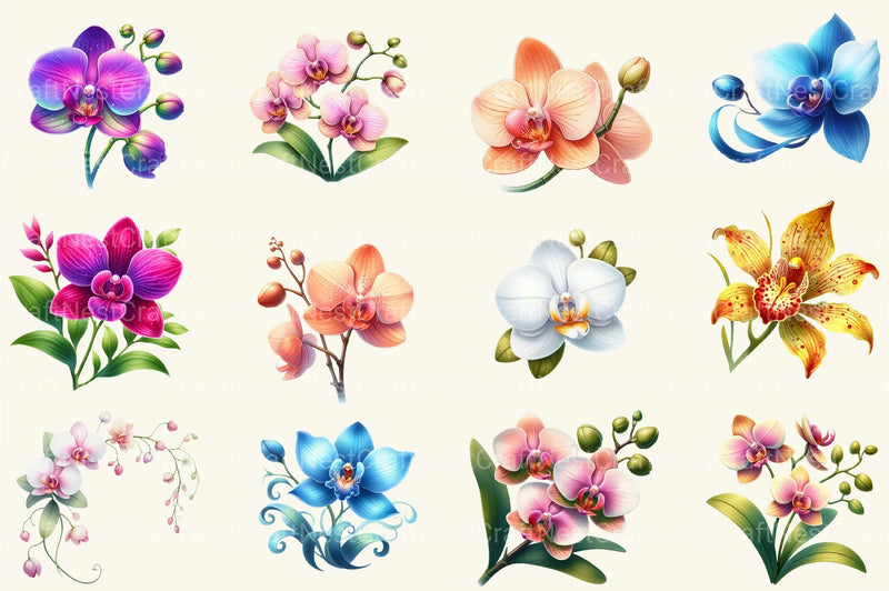 Orchid Clipart Bundle - CraftNest - Digital Crafting and Art