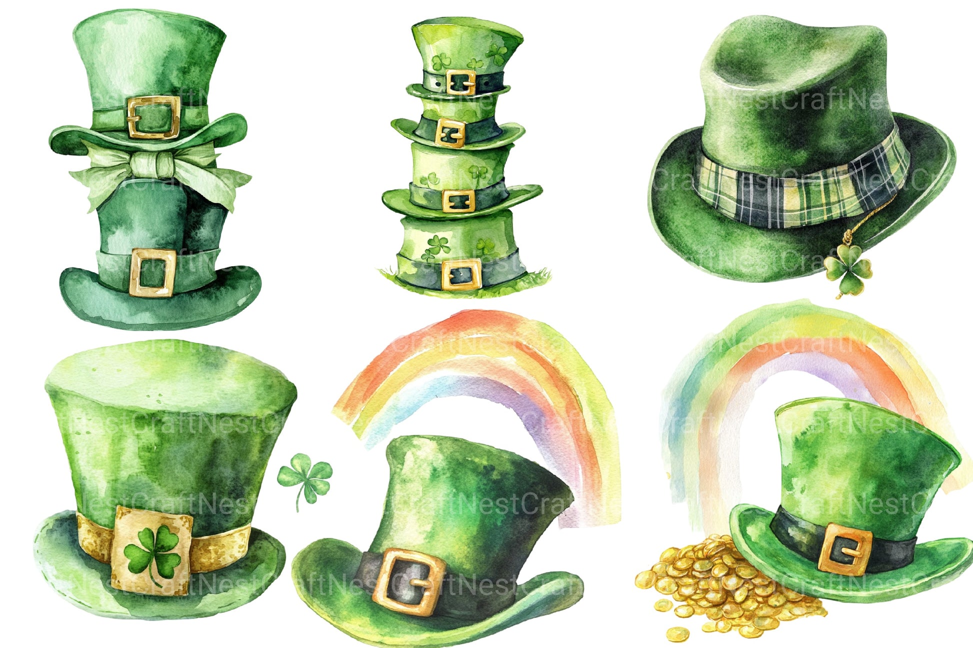 St Patrick's Day Hat Clipart Bundle 2 - CraftNest - Digital Crafting and Art