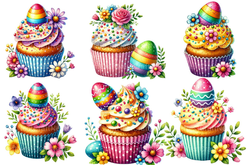 Easter Cupcake Clipart Bundle 2 - CraftNest - Digital Crafting and Art