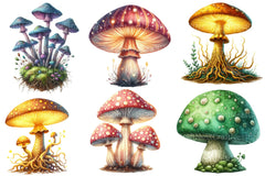 Vintage Magic Mushrooms Clipart Bundle - CraftNest - Digital Crafting and Art