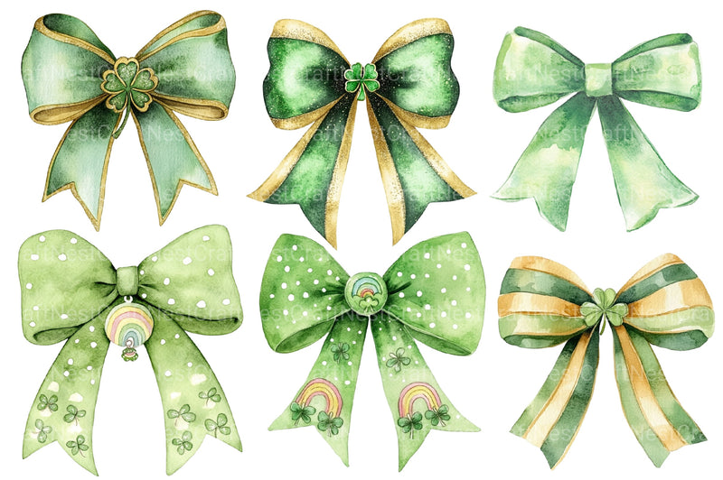 St Patrick's Day Bow Clipart Bundle 2 - CraftNest - Digital Crafting and Art
