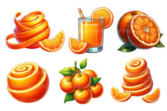 Orange Fruit Clipart Bundle - CraftNest - Digital Crafting and Art