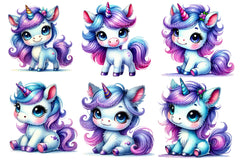 Unicorn Cute Unicorns Clipart Bundle 2 - CraftNest - Digital Crafting and Art