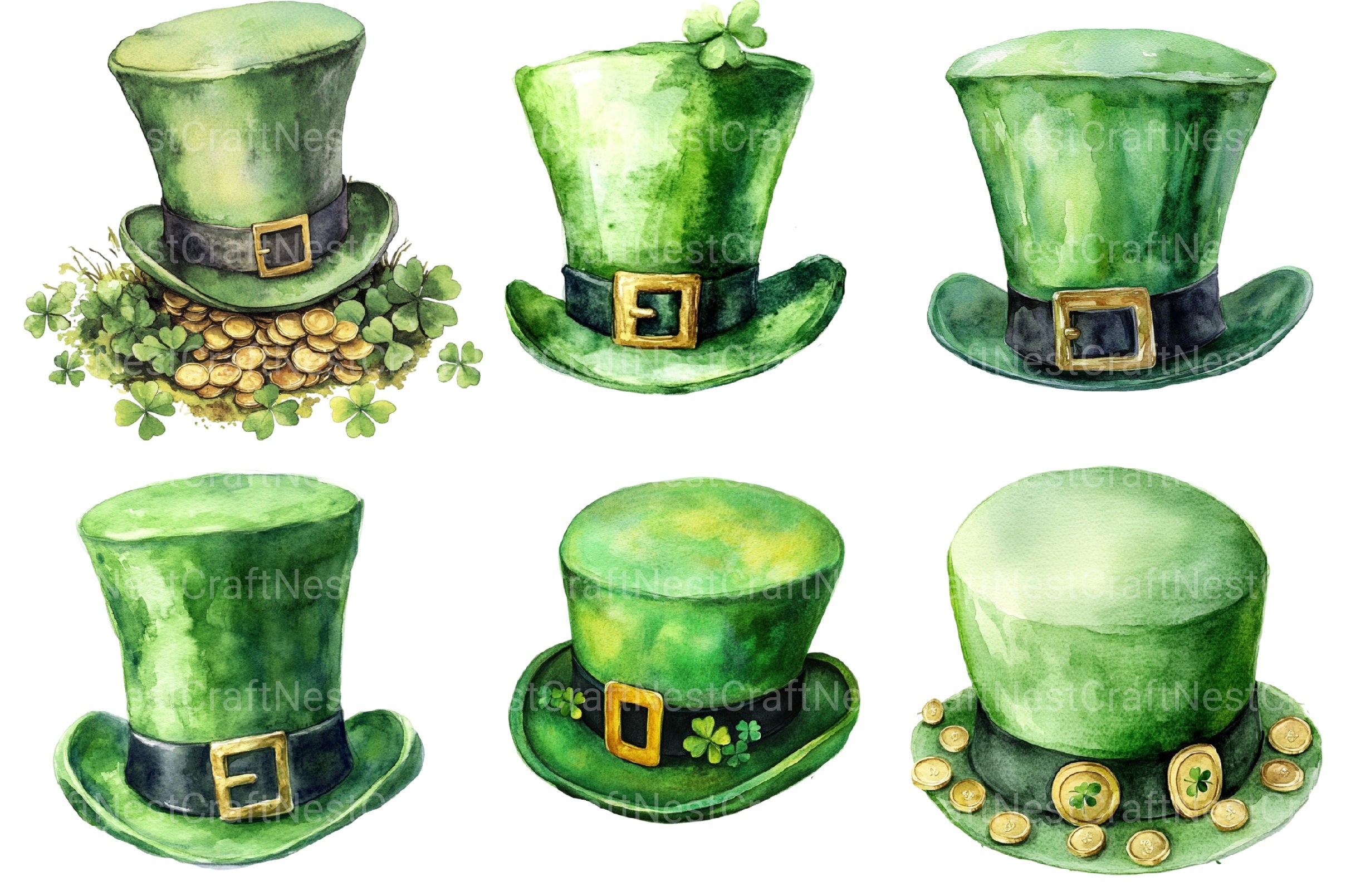 St Patrick's Day Hat Clipart Bundle 2 - CraftNest - Digital Crafting and Art