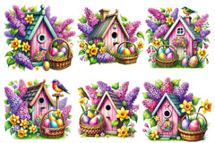 Easter Bird House Clipart Bundle 2 - CraftNest - Digital Crafting and Art