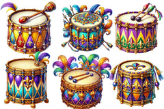 Mardi Gras Drum Clipart Bundle 2 - CraftNest - Digital Crafting and Art