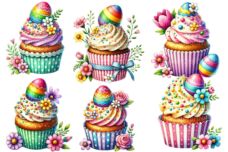 Easter Cupcake Clipart Bundle 2 - CraftNest - Digital Crafting and Art