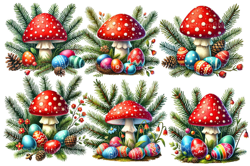 Easter Mushroom Clipart Bundle - CraftNest - Digital Crafting and Art