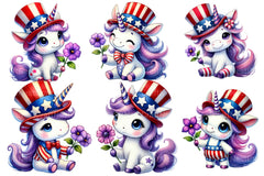 4th Of July Unicorn Clipart Bundle 2 - CraftNest - Digital Crafting and Art