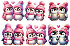 Valentine's Penguin Clipart Bundle - CraftNest - Digital Crafting and Art