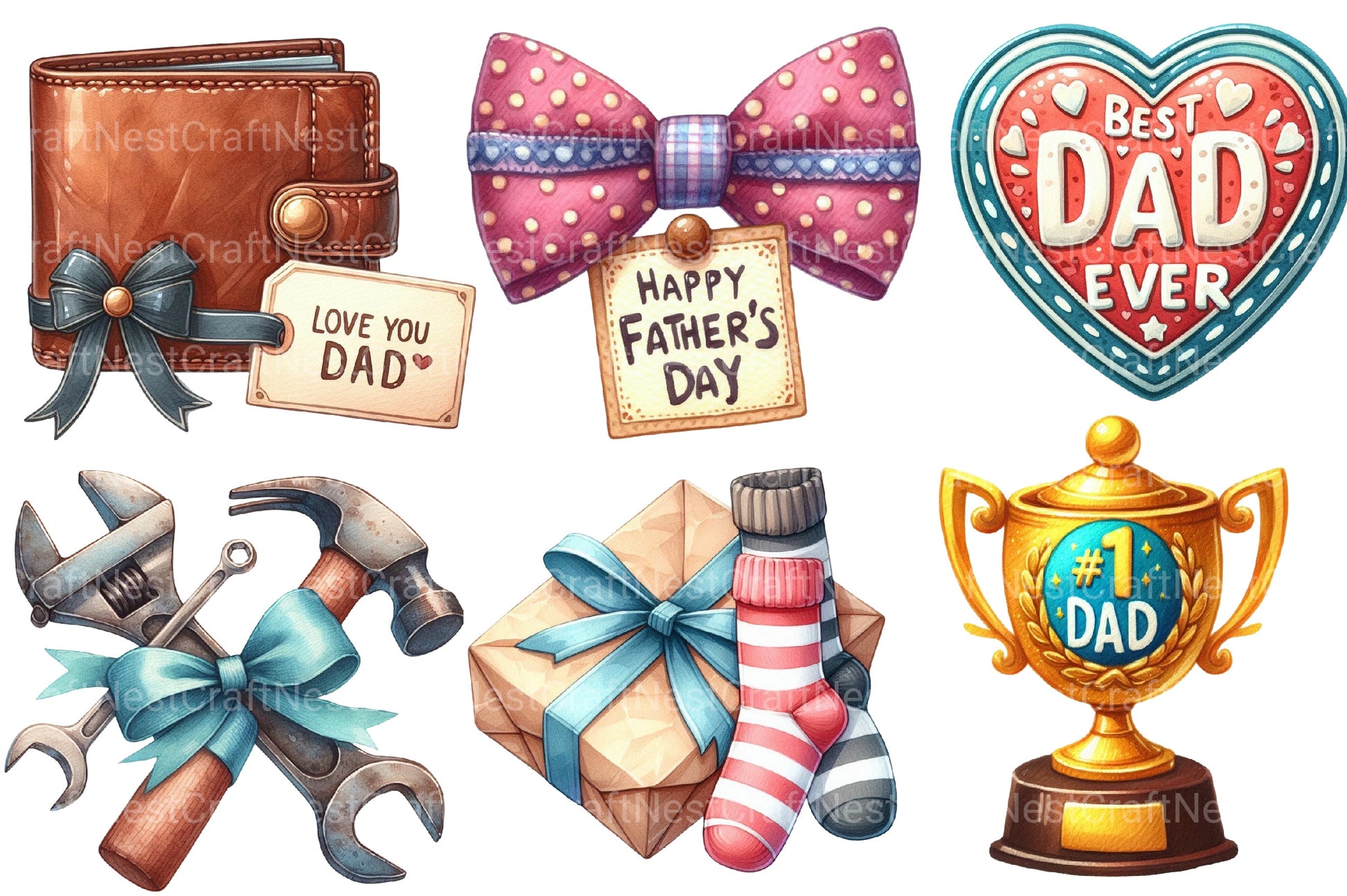 Father's Day Clipart Bundle 2 - CraftNest - Digital Crafting and Art