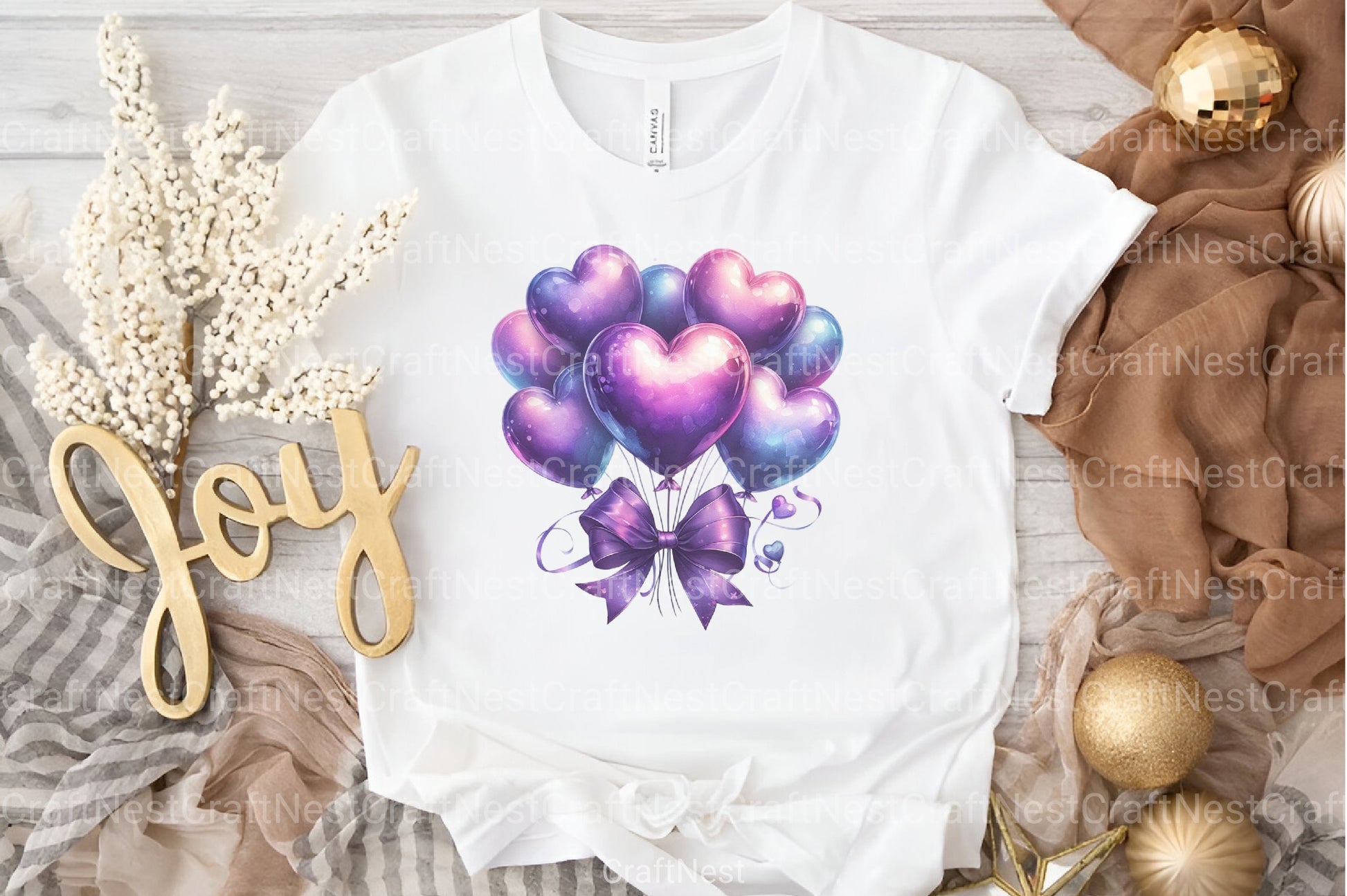 Valentine's Day Balloons Clipart Bundle - CraftNest - Digital Crafting and Art