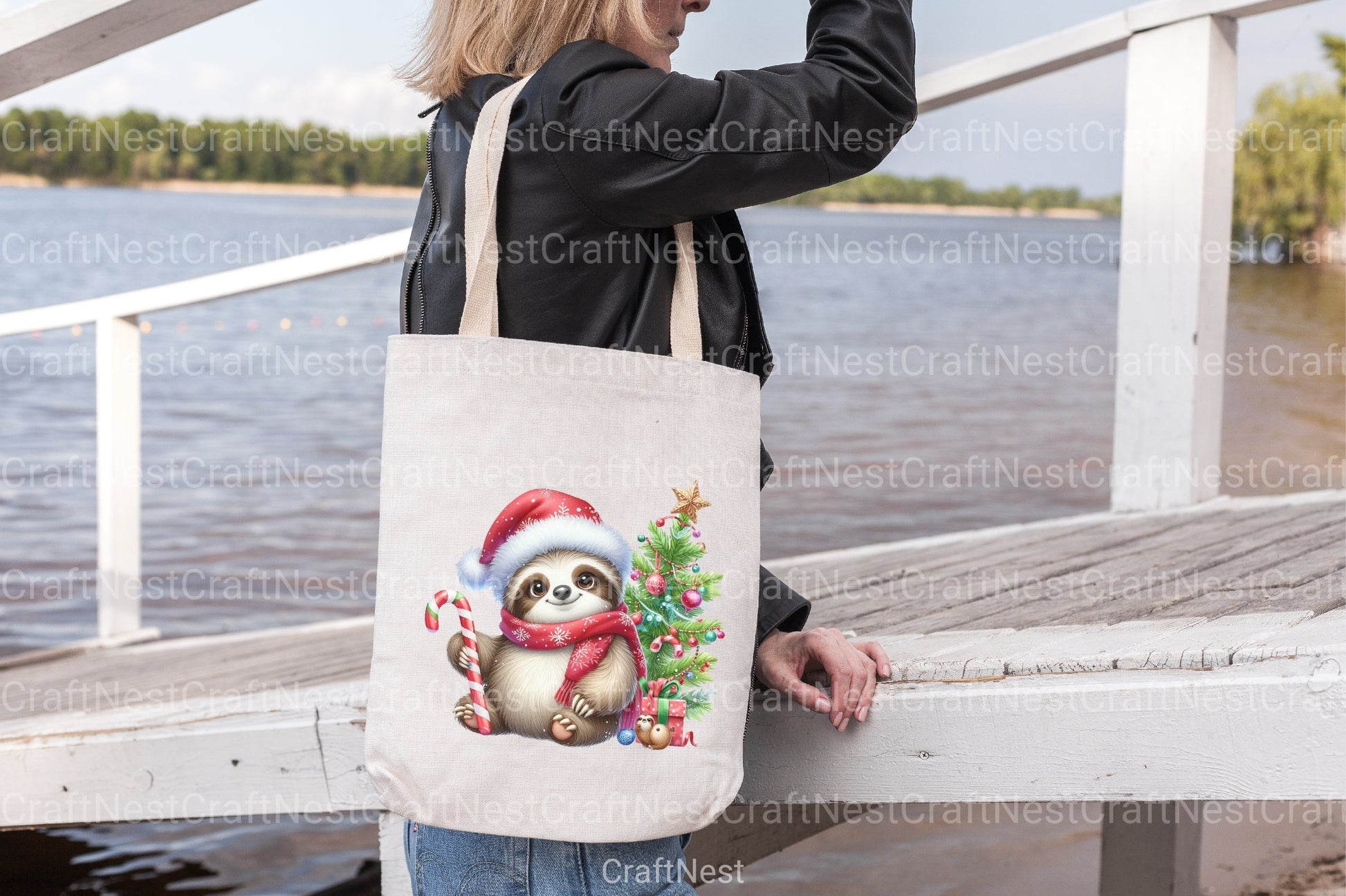 Christmas Cute Sloth Clipart Bundle - CraftNest - Digital Crafting and Art