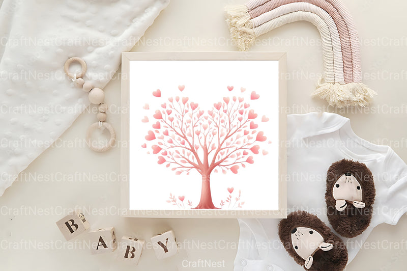 Valentine Trees Clipart Bundle - CraftNest - Digital Crafting and Art