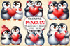 Valentine Penguin Clipart Bundle 99