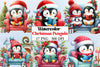 Christmas Penguin Clipart Bundle