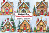 Christmas Gingerbread House Clipart Bundle 55