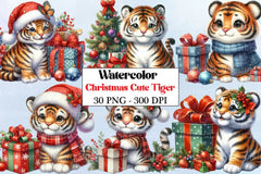 Christmas Tiger Clipart Bundle - CraftNest - Digital Crafting and Art