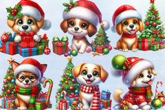 Christmas Cute Dog Clipart Bundle 4 - CraftNest - Digital Crafting and Art