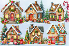 Christmas Gingerbread House Clipart Bundle 55 - CraftNest - Digital Crafting and Art