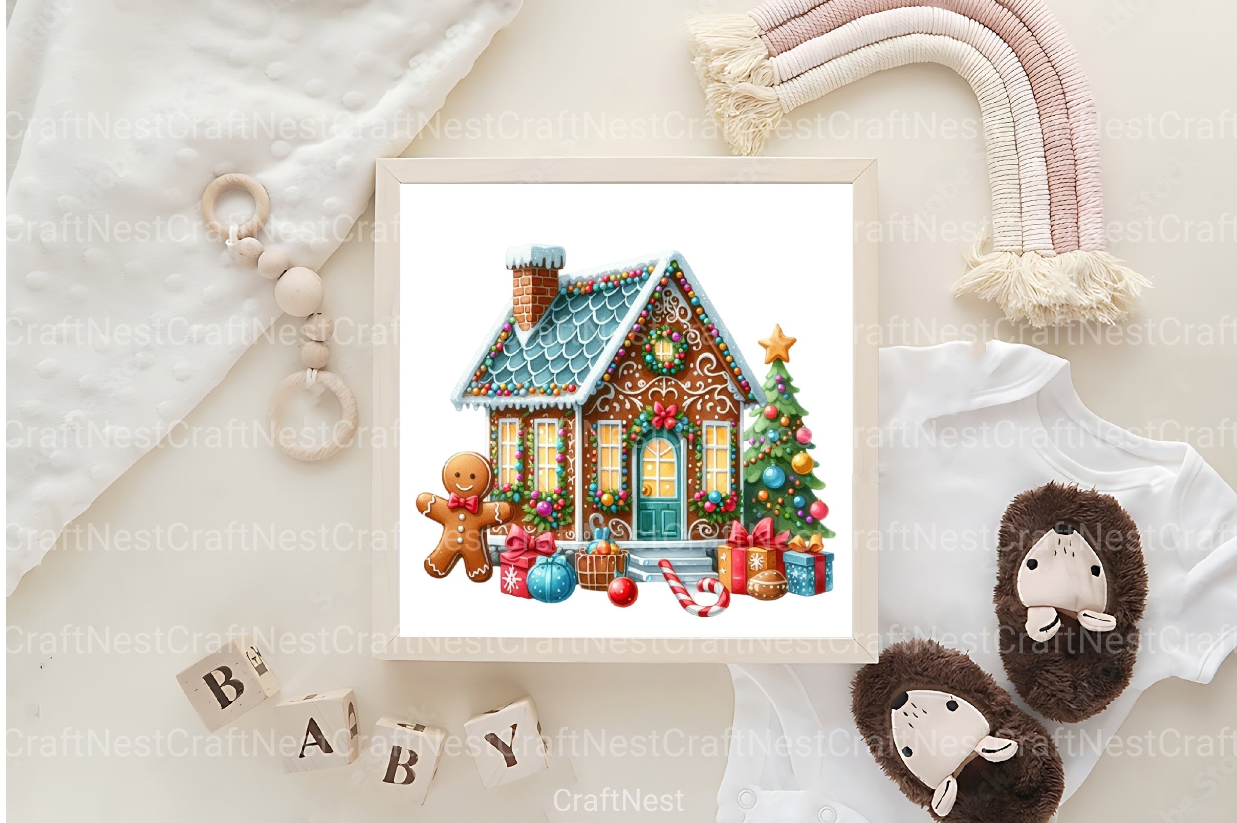 Christmas Gingerbread House Clipart Bundle 55 - CraftNest - Digital Crafting and Art