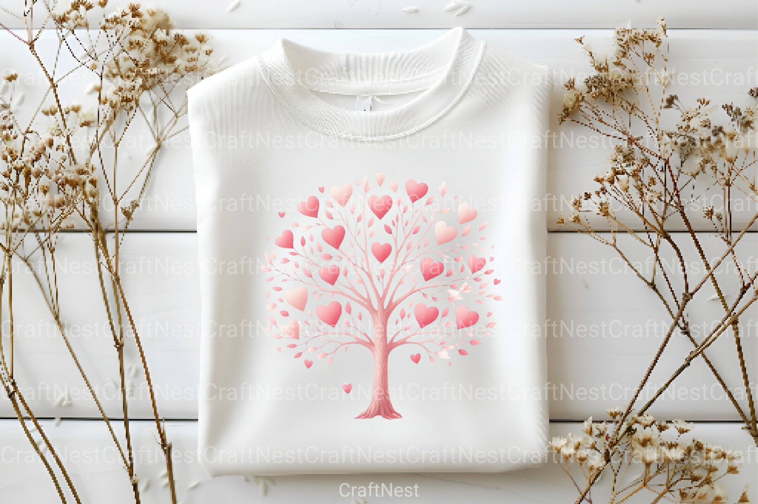 Valentine Trees Clipart Bundle - CraftNest - Digital Crafting and Art