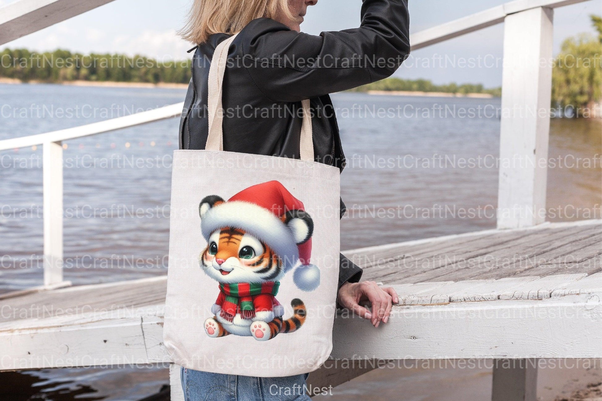 Christmas Tiger Clipart Bundle - CraftNest - Digital Crafting and Art