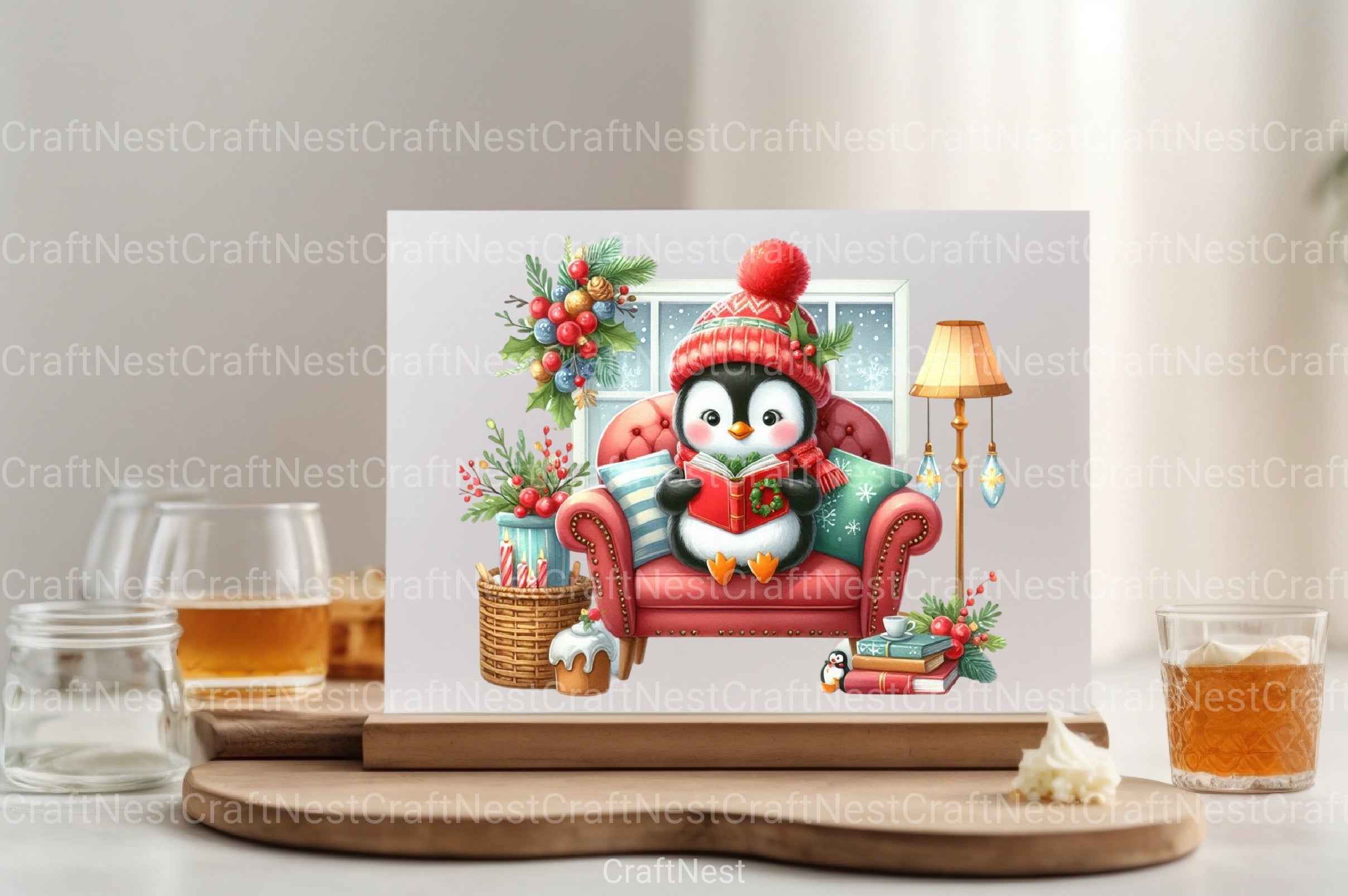 Christmas Penguin Clipart Bundle - CraftNest - Digital Crafting and Art