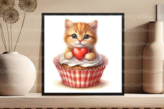 Valentine Cute Kitten Clipart Bundle - CraftNest - Digital Crafting and Art