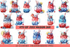 4th of July Mason Jar Clipart