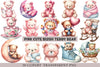 Pink Cute Blush Teddy Bear Clipart 1