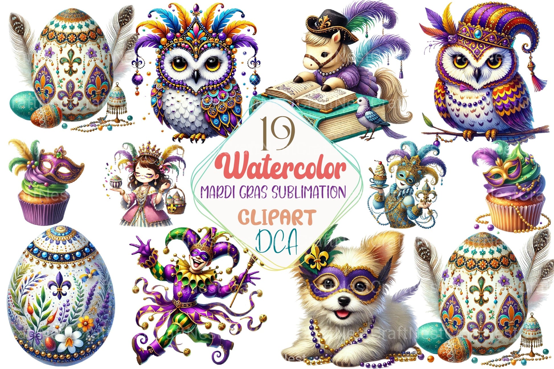 Mardi Gras Clipart Bundle 32 - CraftNest - Digital Crafting and Art