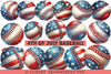 4th of July Baseball Clipart