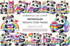 Unicorn Cute Panda Clipart Bundle 2