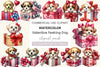 Valentine Peeking Dog Clipart Bundle