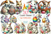 Easter Bunny Egg Clipart Bundle